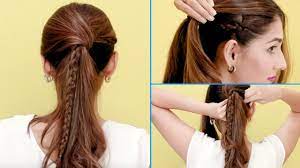 Every woman whose hair is long enough to braid should learn to master simple braiding skills. Braid Ponytail Hairdos For Long Hair Medium Hair Short Hair Youtube
