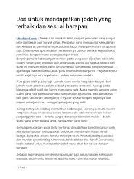 Doa untuk suami dari seorang istri dapat meliputi: Doa Untuk Mendapatkan Jodoh Yang Terbaik Dan Sesuai Harapan