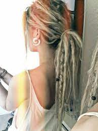 Just like loose hair, you want to part your locs into four sections. Pin By Jana Mccarthy On Hair Makeup Hair Styles Dread Hairstyles Blonde Dreads