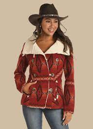 Panhandle Slim Berber Collar Aztec Jacquard Wool Coat
