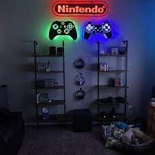 Large Led Lighted Xbox Inspired Game Controller Wall Art Video Game Art Game Room Decor Sign Gift Xbox 360 Rgb Color Changing Led Small Game Rooms Game Room Decor Boys Game Room