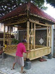 Pin Oleh Corine Schlusselburg Di Gazebo Bambu Rumah Kebun Desain Eksterior Gazebo