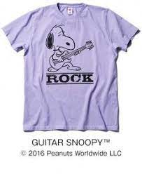 guitar snoopy tシャツ スヌーピー シャツ
