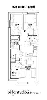 Plan 2 129 Peak Bldg Studio Inc How To Plan Narrow Lot House Plans Finishing Basement