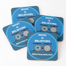 Ophthalmology Ophthalmologist Eye Doctor Optical Centre Assistant Eye Clinics Coasters Set Of 4 By Planetmarsstore Eye Doctor Clinic Ophthalmologist