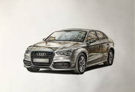 Audi A3 J B Ram Draw To Drive Car Illustration Car Design Sketch Car Drawings