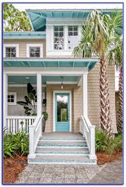 Seaglass green, a color scheme consisting of blue. 20 Exterior Beach House Colors Magzhouse