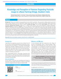 Background arthropods venomous reptiles (snakes) poisonous plants. Pdf Knowledge And Perception Of Farmers Regarding Pesticide Usage In A Rural Farming Village Southern India