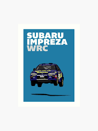 Colin Mcrae 555 Subaru Impreza Tribute Poster Art Print