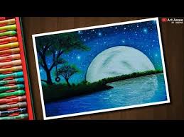 Beautiful Moonlight Scenery Drawing With Oil Pastels Step By Step Youtube Oil Pastel Landscape Art Painting Oil Pastel Paintings 07:37 hello everyone 😊, hope you are doing great !