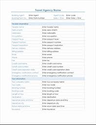 Client Travel Planning Form