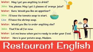 English Phrases To Use At A Restaurant Making A Reservation Ordering Making Comments On Food Youtube