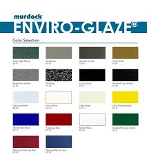 Murdock Enviro Glaze Color Chart Offers An Array Of Color