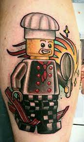 For The Love Of Plastic Food Lego Tattoo Chef Tattoo Culinary Tattoos