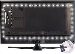 Amazon Com Luminoodle Professional Bias Lighting For Hdtv 15 Colors 6500k True White Led Tv Backlight Adhesive Rgb W Strip Lights With Wireless Remote Dimmer Pro Xx Large 60 80 Tv Home Improvement