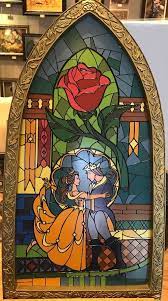 Disney Parks Exclusive Beauty And The Beast Stained Glass Window Frame Collectibles Disneya Disney Stained Glass Stained Glass Christmas Glass Art Sculpture