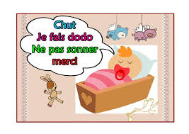 Illustration vectorielle d'un sommeil de bébé. Affiches De Porte Chut Bebe Dort Ne Pas Sonner Merci Character Activities Blog