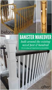 Prices vary depending on what materials you choose. Beautiful Stair Railing Renovation Using The Existing Newel Post And Handrai Cheap Diy Home Improvements Diy Home Improvement Diy Home Improvements On A Budget