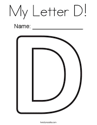 my letter d coloring page
