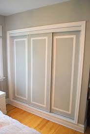 Painted Sliding Closet Doors Faux Trim Effect Closet Door Makeover Painted Closet Sliding Closet Doors