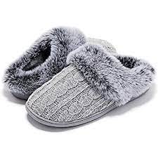Real fur slippers for women summer autumn fluffy furry soft plush open toe slides flats shoes. Buy Genorum Women S Fuzzy Faux Fur House Slippers Fluffy Knitted Bedroom Slippers For Women Memory Foam Shoes Anti Skid Sole Online In Indonesia B08h5b7w6t