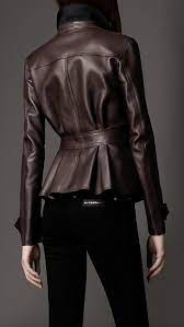 Burberry Love Leather Jacket Leather Jackets Women Fashion