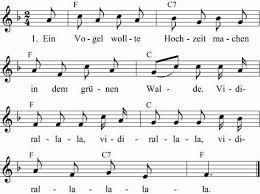 Was macht ein vogel, der allein ist, wisst ihr, was ich meine? Musiknoten Die Vogelhochzeit Kinder Lied Ukulele Lieder Kinderlieder