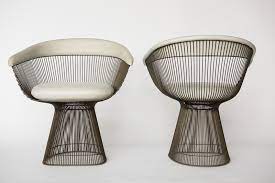 Orange, steel and fabric, dining chairs, by warren platner for knoll, 1960s. Warren Platner Set Of 6 Bronze Dining Chairs Usa 1960s Todd Merrill Studio