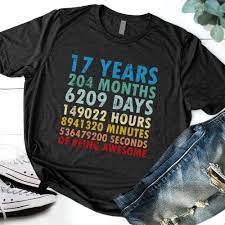 17th Birthday Shirt Seventeenth Birthday Vintage Shirt Seventeen Years Old Shirt Countdown Birthday Tshirt 17 In 2021 Birthday Shirts Birthday Countdown Old Shirts