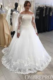 Elegant Off Shoulder Long Sleeves Ball Gown Wedding Dresses W770 Long Sleeve Wedding Dress Lace Long Sleeve Ball Gown Wedding Dress Ball Gowns Wedding
