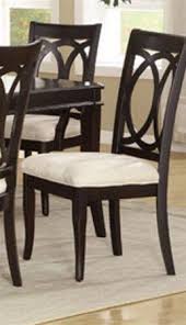 Set Of 2 Dining Chairs With Interlocking Circle Back In Dark Espresso Finish Dining Room Table Dining Chairs Chair