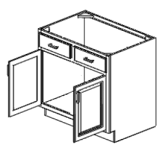 Bathroom vanities are available in 32.5 inches in height. Ashford Series Frost White Shaker Base 30 Kitchen Cabinet 2 Doors 2 Drawers 1 Shelf 30 Wx24 Dx34 1 2 H From The Cabinet Depot