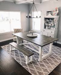 One way to do this is with rugs that go with grey couches. Grey Farmhouse Dining Room Novocom Top