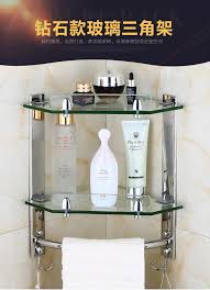 With a minimal footprint, these glass shelves are a sleek way to keep your bathroom essentials organized. European Bathroom Glass Wall Frame Stainless Steel Bathroom Tripod Bathroom Corner Stand Lo5191034 Bathroom Shelves Aliexpress