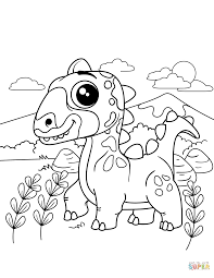 Si su hijo es joven y acaba de ser presentado a los dinosaurios, se recomienda que primero se acostumbre a estas nuevas criaturas. Lindo Dinosaurio Para Colorear Pagina Paginas Para Colorear Gratis Colorear Ninos Imprimir