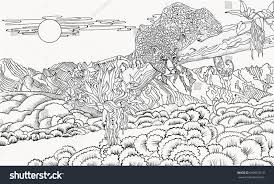 Make a fun coloring book out of family photos wi. Detailed Landscape Coloring Pages For Adults Part 6