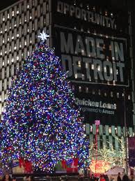 Detroit Mi Campus Martius Holiday Decor Christmas Tree Holiday