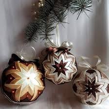 Quilted Baubles Quilted Christmas Balls Victorian Folded Fabric Christmas Ornament Quilted Christmas Ornaments Fabric Christmas Ornaments Christmas Ornaments