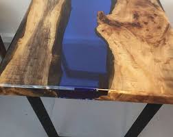 Mesa De Comedor Del Rio Resina Etsy Resin Table Dining Table Coffee Table Wood