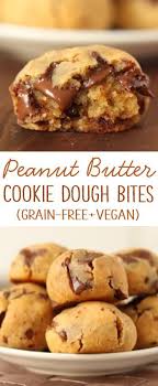 Cookie Au Beurre De Cacahuete Et Pepite De Chocolat Sans Gluten Chocolate Chip Cookie Dough Bites Free Desserts Peanut Butter Chocolate Chip Cookies