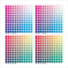 cmyk color chart download