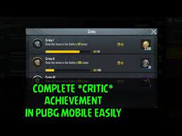 How To Complete Achievement Critic Rate Items In Gallery In Pubg Mobile Youtube