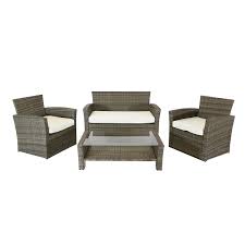 Rattan sofa garden furniture set. Charles Bentley Deluxe 4 Piece Rattan Garden Furniture Set