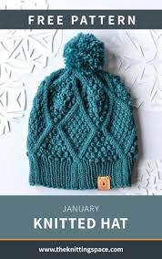 The Large Diamond Cables Beautiful Bobbles And Adorable Pompom Top Complete Th Cable Knitting Patterns Knitting Patterns Free Hats Free Aran Knitting Patterns
