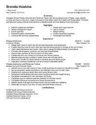 Best Fitness And Personal Trainer Resume Example Livecareer
