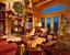 Cabin Decorated For Christmas