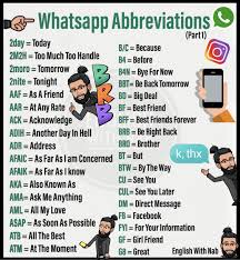 Whatsapp Abbreviations Acronyms In 2020 English Vocabulary Words Learn English Vocabulary English Words