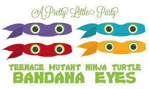 TMNT Bandana Eyes - Teenage Mutant Ninja Turtles - Ninja - Party Supplies.  $3.00… | Teenage mutant ninja turtles party, Ninja turtle theme party, Ninja  turtle party