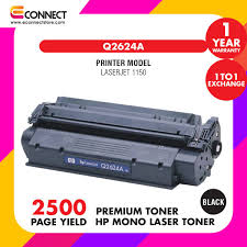 Check out hp's latest home laptops. Q2624a Laserjet 1150 Page Yield 2500 Hp Mono Laser Toner Compatible Cartridge Black Color