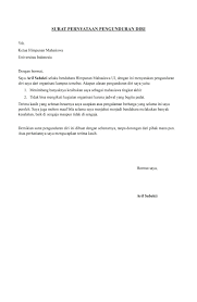 Download contoh surat pernyataan mengundurkan diri dari sekolah (doc). 10 Contoh Surat Pengunduran Diri Dari Organisasi Paling Lengkap